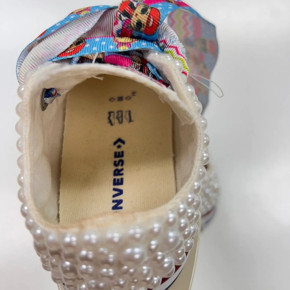 Converse Chuck Taylor All Star Baby Pearl Custom LOL Surprise Ribbon  7.5